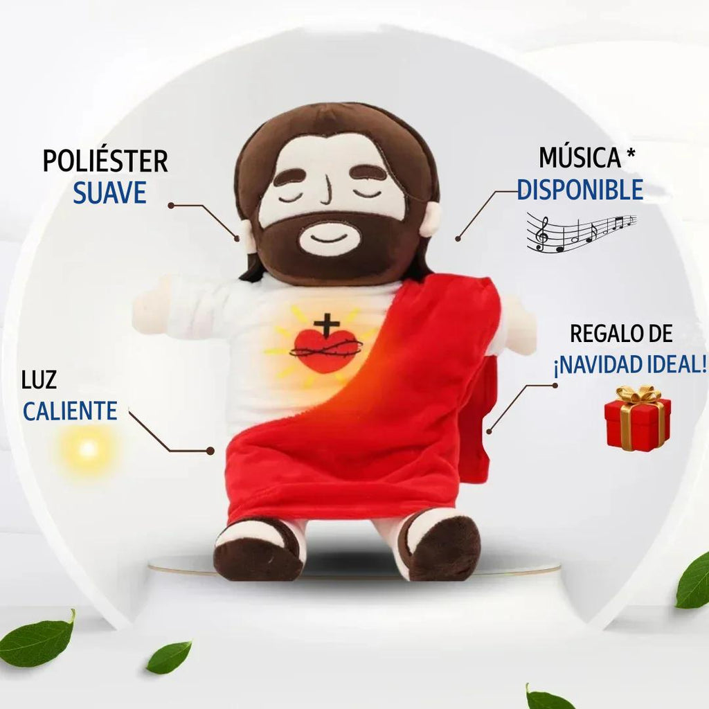 Peluche de Jesús 38 cm – Suave, Seguro y Perfecto para Regalo Cristiano (Navidad, Pascua, Bautizos)