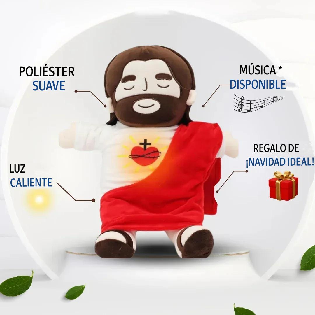 Peluche de Jesús 38 cm – Suave, Seguro y Perfecto para Regalo Cristiano (Navidad, Pascua, Bautizos)